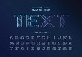 Texture bold Font and alphabet vector, Design typeface letter and number, Graphic text on background vector
