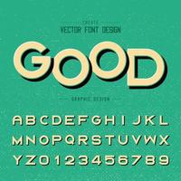 Font and alphabet vector, modren letter design and graphic text on green background vector