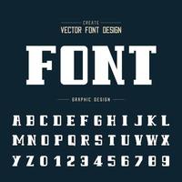Bold Font and alphabet vector, Script and number design, Graphic text on background vector