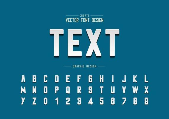 Round font and alphabet vector, Typeface and letter number design, Graphic text on background