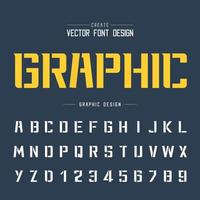 Tech Font and Graphic alphabet vector, Technology Bold Modern Typeface and letter number design vector