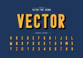 Black shadow font and round alphabet vector, Letter typeface and number design vector