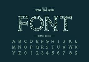 Texture font and grunge alphabet vector, Rough idea typeface letter and number design vector
