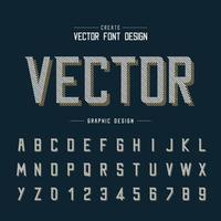 Line Font Shadow and alphabet vector, Modern Typeface and letter number design on background vector