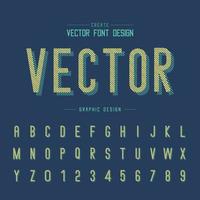 Font and alphabet vector, Letter typeface and number design, Graphic text on background vector