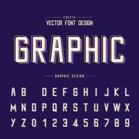 Font and alphabet vector, Typeface and letter number design, Graphic text on background vector