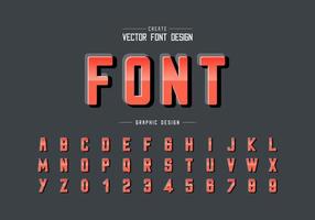 Gradient font and reflective alphabet vector, Round typeface and letter number design, Graphic text on background vector