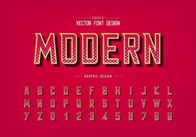 Halftone circle font and alphabet vector, Modern digital typeface and letter number design vector
