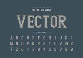 Pixel Font and alphabet vector, Writing style typeface letter and number design, graphic text on background vector