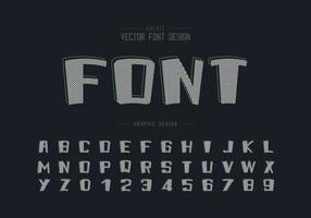 Cartoon font and alphabet vector, Bold typeface and number design, Graphic text on background vector