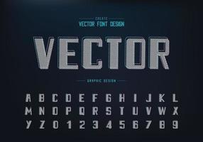 Pixel bold font and alphabet vector, typeface and number design, Graphic text on background vector