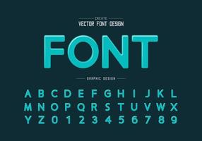 Highlights font and round alphabet vector, Design typeface and number, Graphic text on background vector