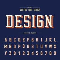 Font and alphabet vector, Style typeface and number design, Graphic text on background vector