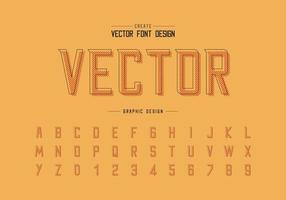 Pixel font and alphabet vector, Modern Typeface and letter number design, Graphic text on background vector