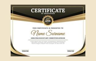 Certificate of Graduation Background Template vector