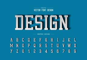 Paper cut font and alphabet vector, Typeface and number design, Graphic text on background vector