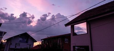 increíbles nubes de belgrado serbia foto