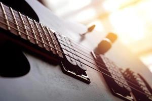 Electric guitar, Used to play music and notes, For sing a song, macro abstract photo