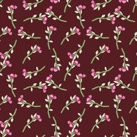 patrón sin costuras de flores abstractas. papel tapiz floral creativo. estilo de arte ingenuo. vector