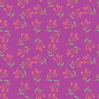 Cute abstract flower seamless pattern. Hand drawn floral wallpaper. vector