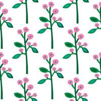 Strange flower seamless pattern. Contemporary botanical floral ornament. Creative plants endless wallpaper. vector