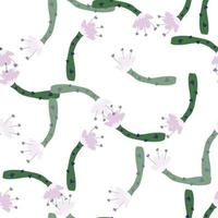 Strange shapes flower seamless pattern. Tropical plants endless wallpaper. Contemporary botanical floral ornament. vector