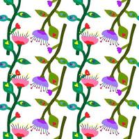 Abstract tropical flower seamless pattern. Decoration botanical floral wallpaper. vector