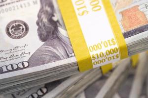 Stacks of One Hundred Dollar Bills photo
