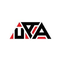 diseño de logotipo de letra triangular uaa con forma de triángulo. monograma de diseño del logotipo del triángulo uaa. plantilla de logotipo de vector de triángulo uaa con color rojo. logo triangular uaa logo simple, elegante y lujoso. uaa