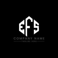 EFS letter logo design with polygon shape. EFS polygon and cube shape logo design. EFS hexagon vector logo template white and black colors. EFS monogram, business and real estate logo.