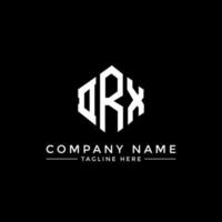 DRX letter logo design with polygon shape. DRX polygon and cube shape logo design. DRX hexagon vector logo template white and black colors. DRX monogram, business and real estate logo.