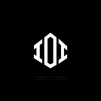 IOI letter logo design with polygon shape. IOI polygon and cube shape logo design. IOI hexagon vector logo template white and black colors. IOI monogram, business and real estate logo.