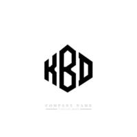 KBD letter logo design with polygon shape. KBD polygon and cube shape logo design. KBD hexagon vector logo template white and black colors. KBD monogram, business and real estate logo.