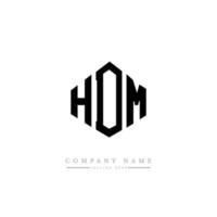 diseño de logotipo de letra hdm con forma de polígono. diseño de logotipo en forma de cubo y polígono hdm. hdm hexagon vector logo plantilla colores blanco y negro. monograma hdm, logotipo comercial y inmobiliario.