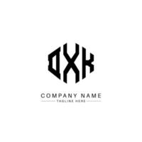 DXK letter logo design with polygon shape. DXK polygon and cube shape logo design. DXK hexagon vector logo template white and black colors. DXK monogram, business and real estate logo.