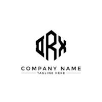 DRX letter logo design with polygon shape. DRX polygon and cube shape logo design. DRX hexagon vector logo template white and black colors. DRX monogram, business and real estate logo.