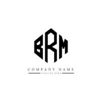 BRM letter logo design with polygon shape. BRM polygon and cube shape logo design. BRM hexagon vector logo template white and black colors. BRM monogram, business and real estate logo.