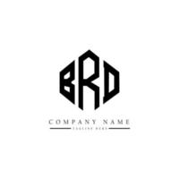 BRD letter logo design with polygon shape. BRD polygon and cube shape logo design. BRD hexagon vector logo template white and black colors. BRD monogram, business and real estate logo.