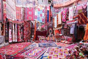 Turkish Traditional Carpets in Goreme, Nevsehir, Turkey photo