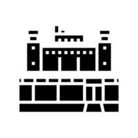 prison building glyph icon vector illustration