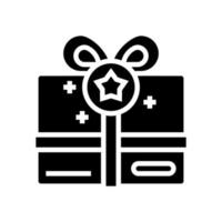 present box bonus glyph icon vector illustration