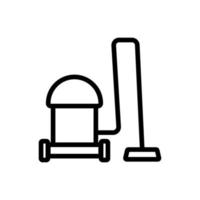 Home vacuum cleaner icon vector. Isolated contour symbol illustration vector