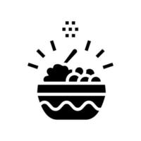 breakfast food plate glyph icon vector illustration