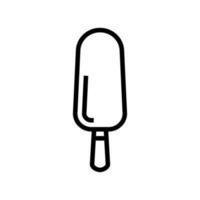 Ilustración de vector de icono de línea de helado de chocolate