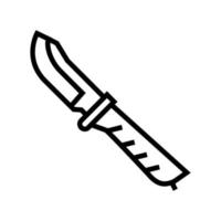 ilustración de vector de icono de línea de cuchillo de caza