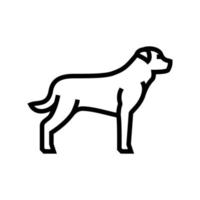 rottweiler dog line icon vector illustration