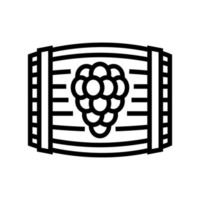 icono de línea de barril de vino ilustración vectorial vector