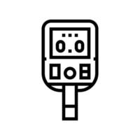 glucose monitoring gadget line icon vector illustration