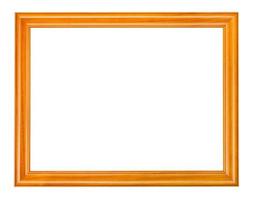 empty wide varnished wooden picture frame