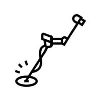 metal detector line icon vector illustration